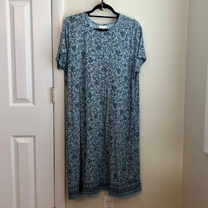 J.Jill Blue Paisley Dress - Large